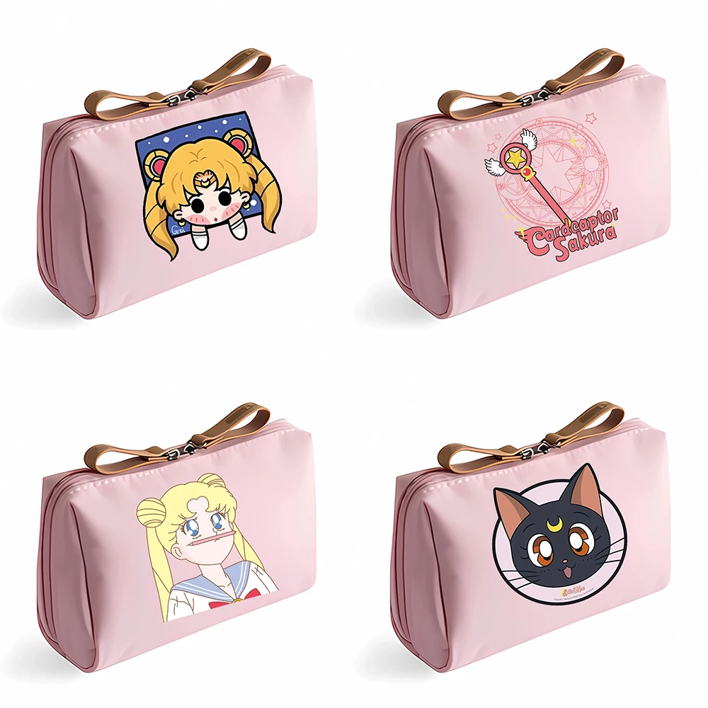 Sailors Moons Cosmetic Bag Cute Anime Cartoon Printed Items Storage Bags Kawaii Girl Fashion Decoration Handbag Birthday Gifts