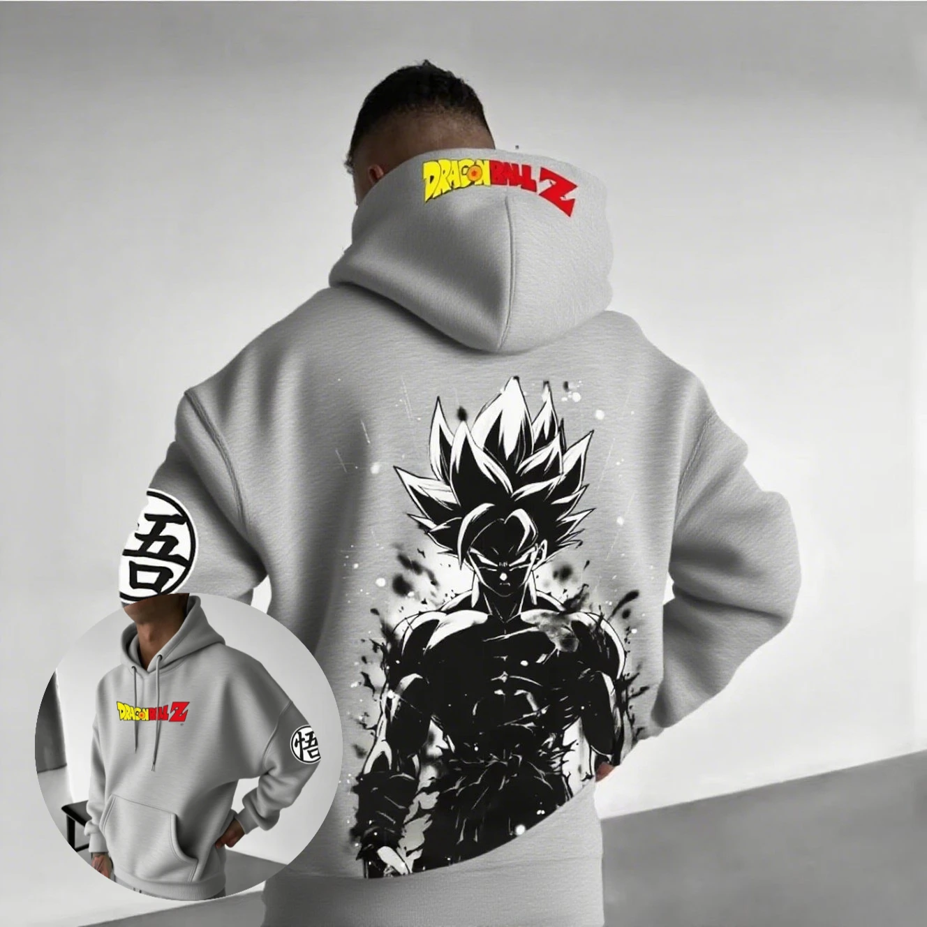 

Толстовка большого размера Dragon Ball Z Goku Saiyan в стиле аниме для мужчин и женщин, уличная одежда, повседневный пуловер, толстовка с графическим принтом, весенне-осенний топ