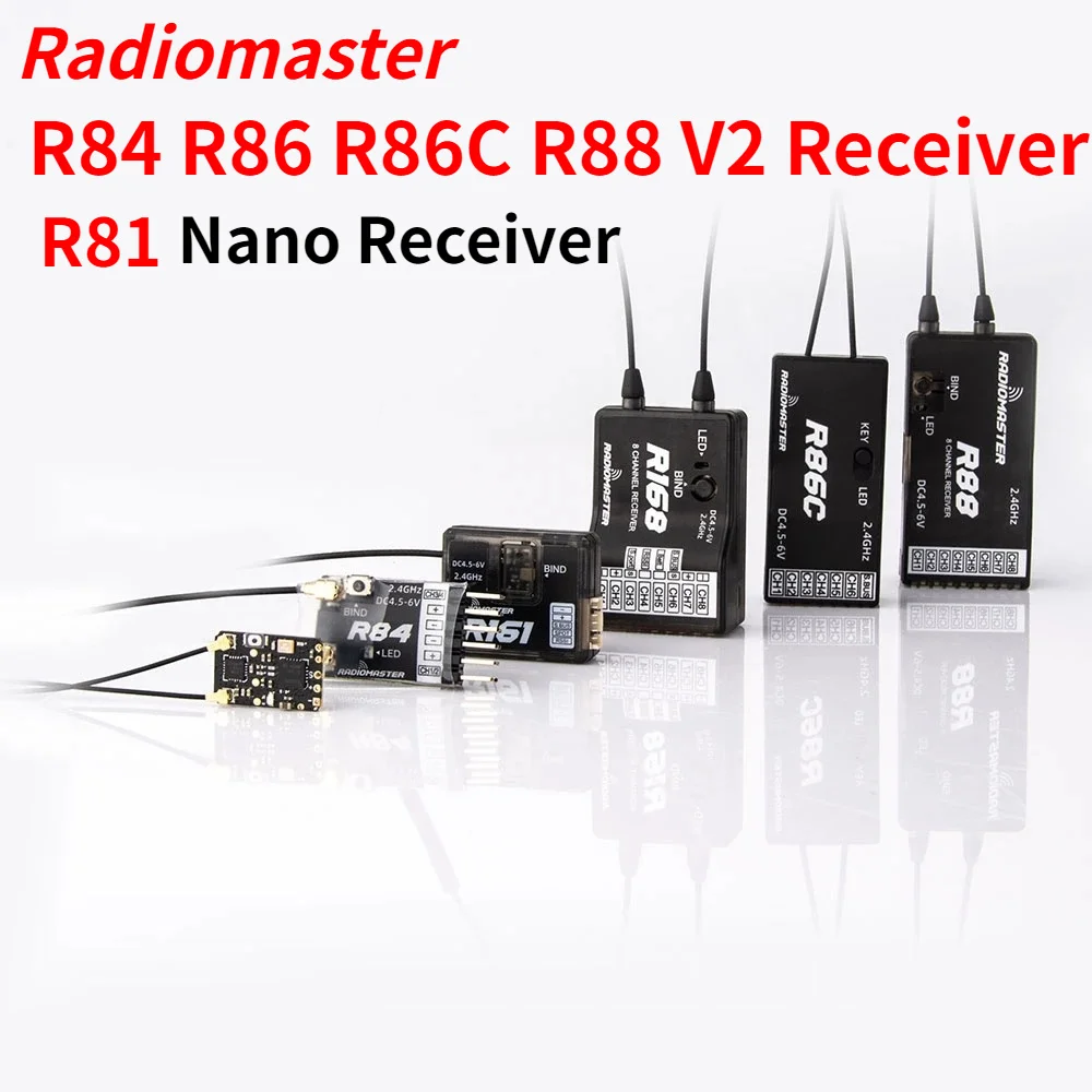 Hot Radiomaster R84 R86 R86C R88 V2 Compatible 2.4GHz Over 1KM SBUS Nano Receiver Compatible FrSky D8 TX16S Support Return RSSI