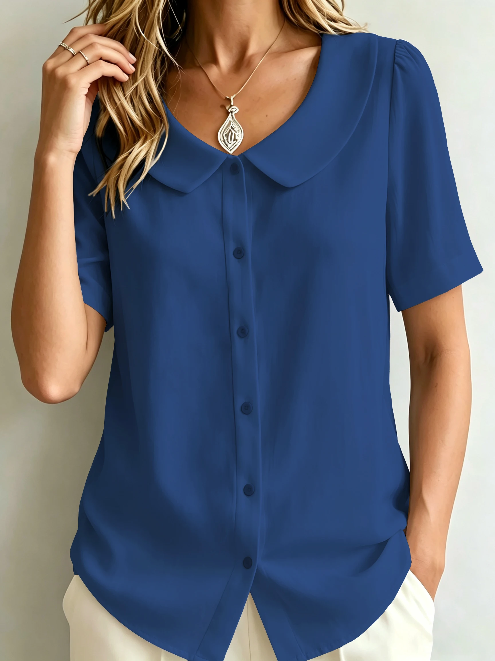 Elegante Damenbluse im lässigen Stil – Perfekt für den Wochenendurlaub – Detail 1
