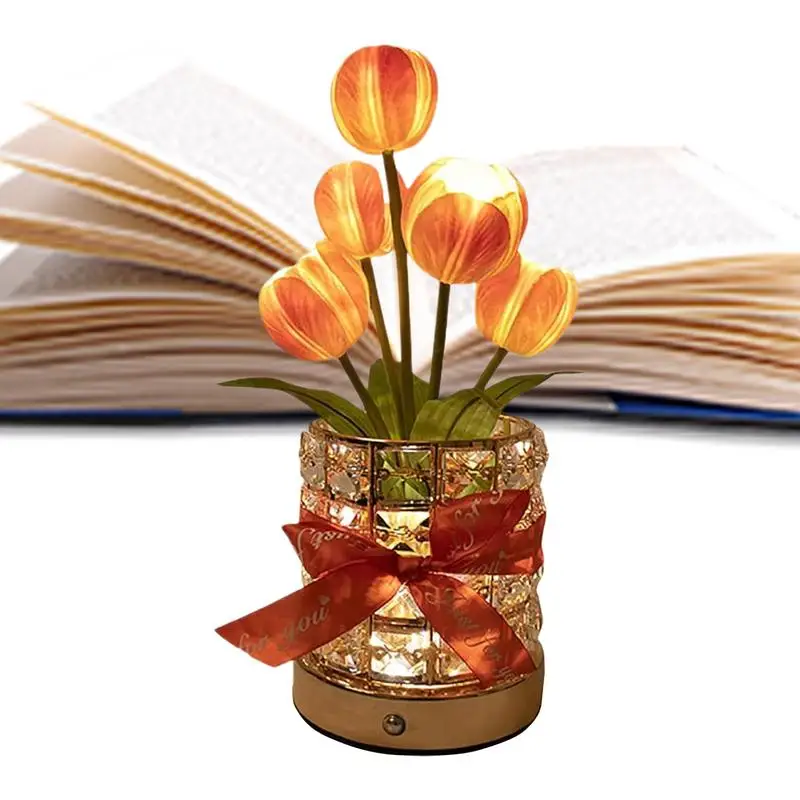 

Flowers with Lights 3-Color Dimmable Flower Lamp Table Centerpieces Lamps Home Decorations for Sisters Home Living Room Kitchen