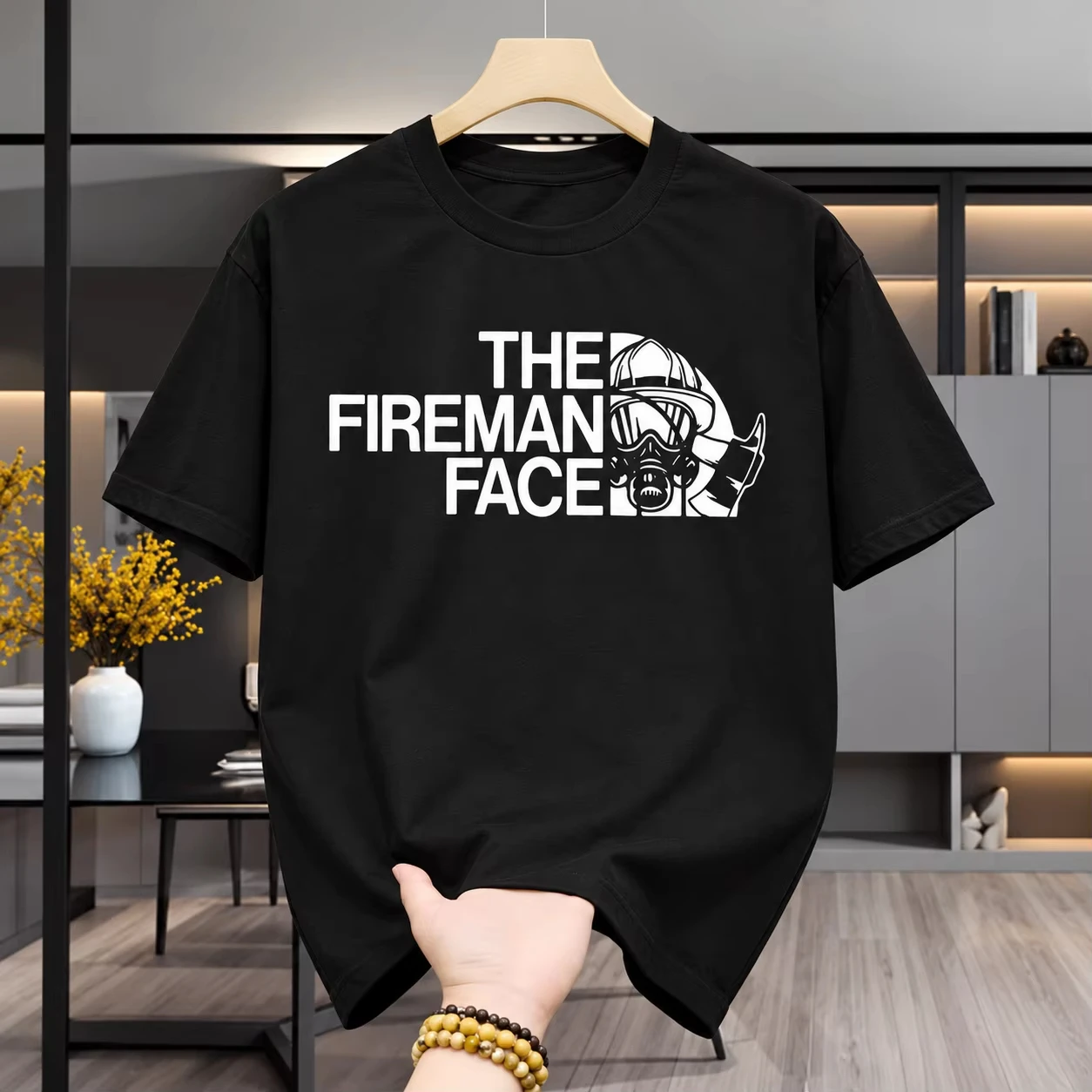 2026 Funny Gifts Fireman The Firefighter Face T Shirts Graphic Streetwear Short Sleeve Style T-shirt Mens Clothing Harajuku