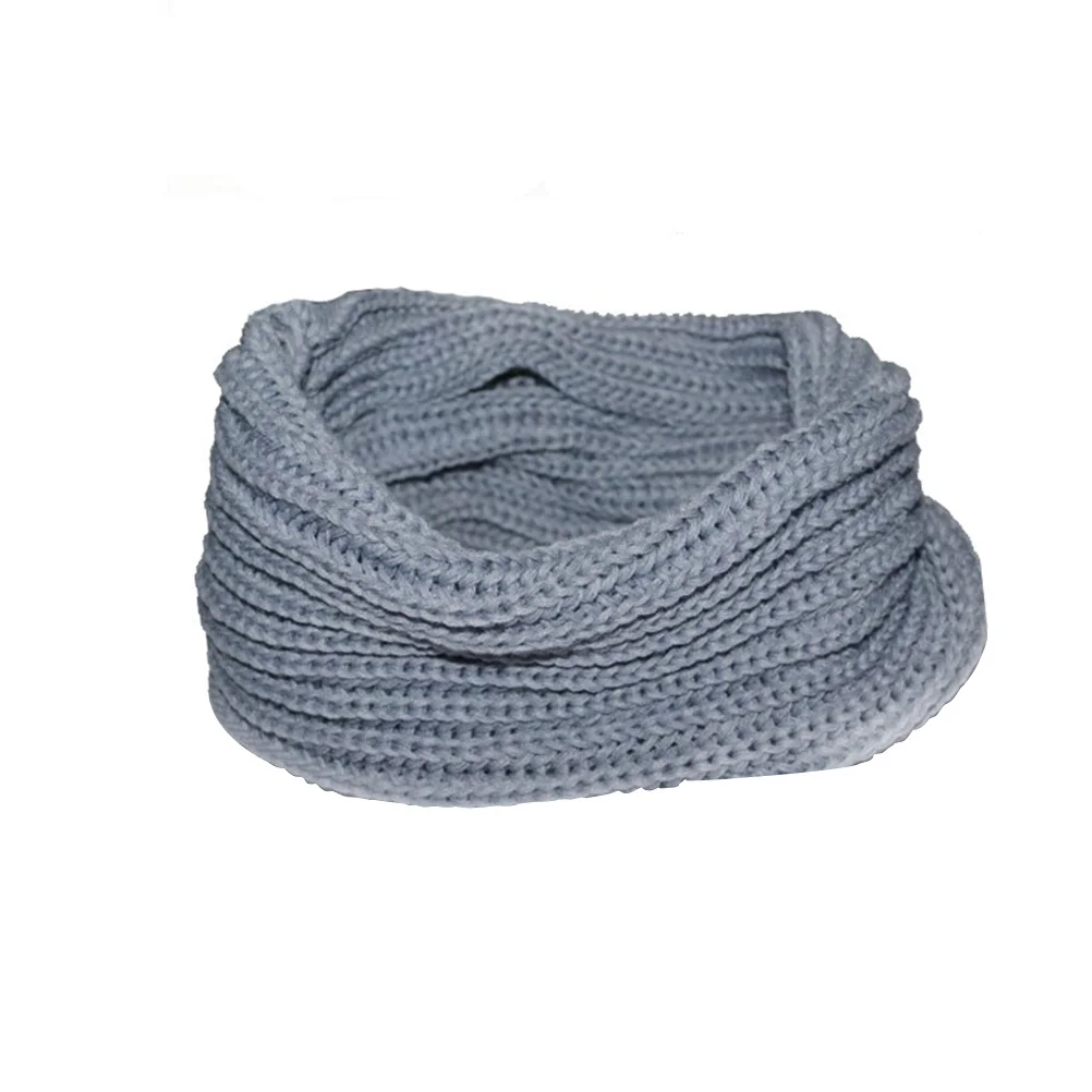 

Small Neck Winter Warm Thick Knit Cowl Loop Shawl For Women Men Lightweight Grey Scarf Woven Scraf Mens Scarf