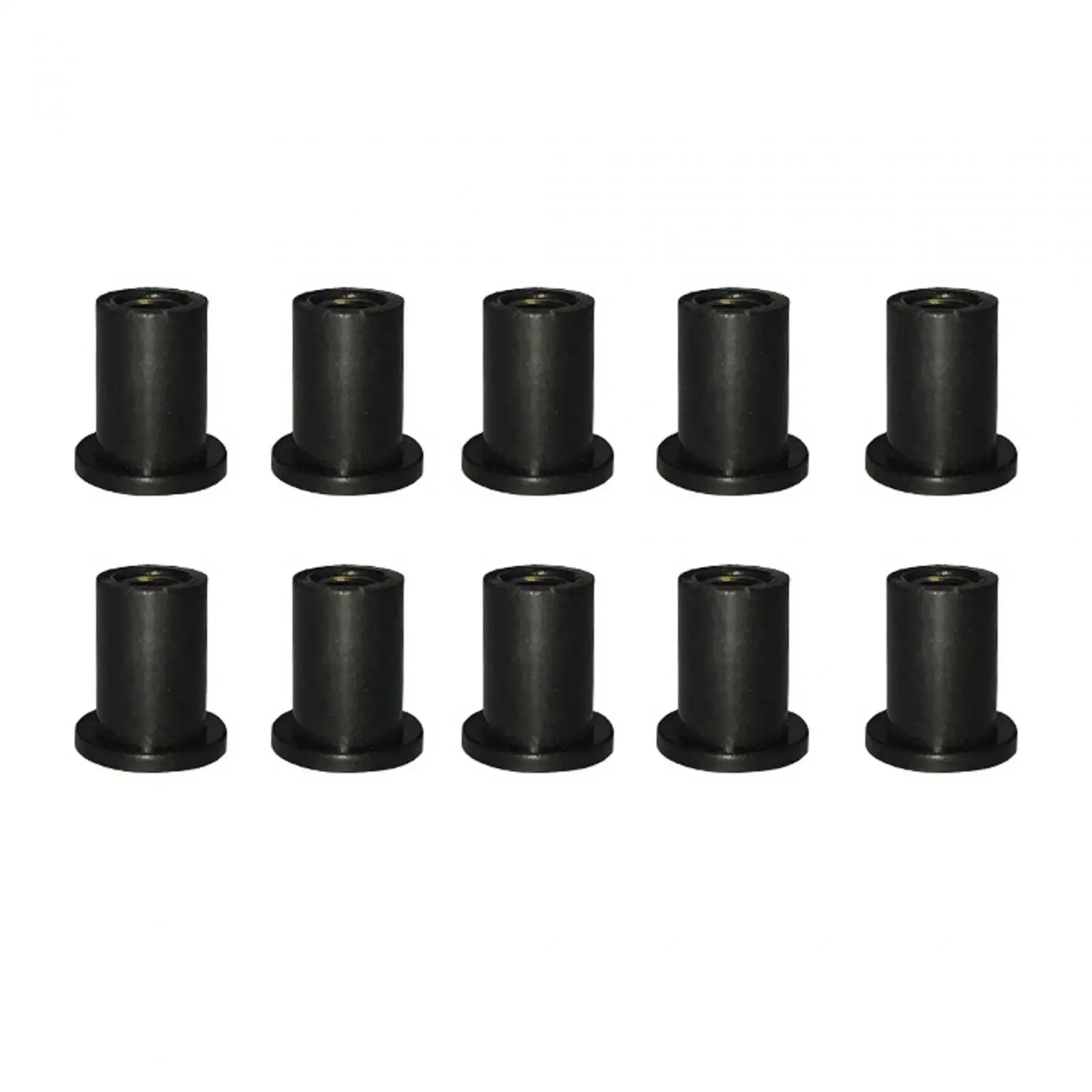 Metric Brass Insert Well Nuts Rubber Fairing Fastener Set Secure Windshield Mounts for Motorbike Windscreen Installation