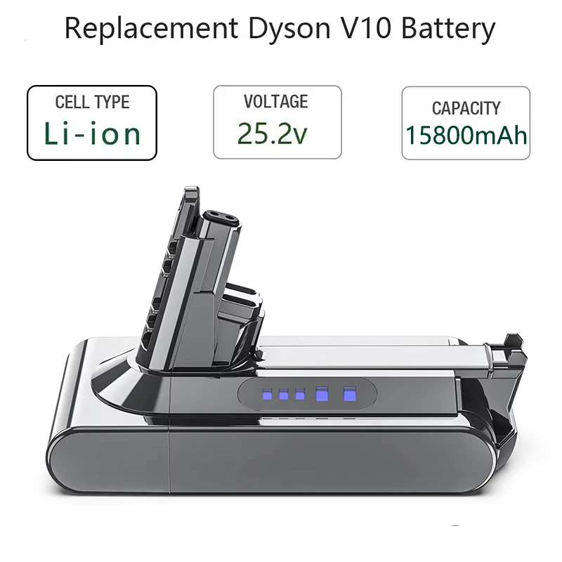 2026 For Dyson V10 15800mAh 25.2V Battery for Dyson SV12 Battery Absolute Animal Li-ion Vacuum Cleaner Rechargeable BATTERY SV12