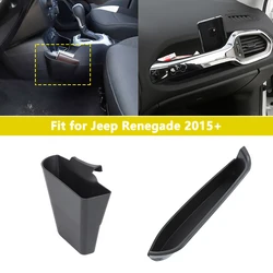 Gear Shift Left Hanging Storage Box Front Passenger Handle Storage Tray for Jeep Renegade 2015-2023 Car Interior Stowing Tidying