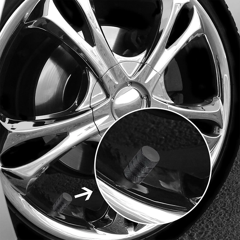 4pcs Car styling Auto Wheel Tire Valves Air Caps for Volvo C30 S80L C70 V50 S40 XC90 XC XC70 ReCharge Heico view 4