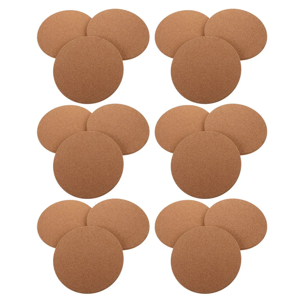 

20 Pcs along with Cork Coaster Blanks Bar Coasters for Drinks Cup Beige Insulation Pad