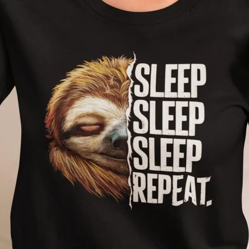 Sleep Repeat Sloth T Shirt Funny Lover Nap Lov