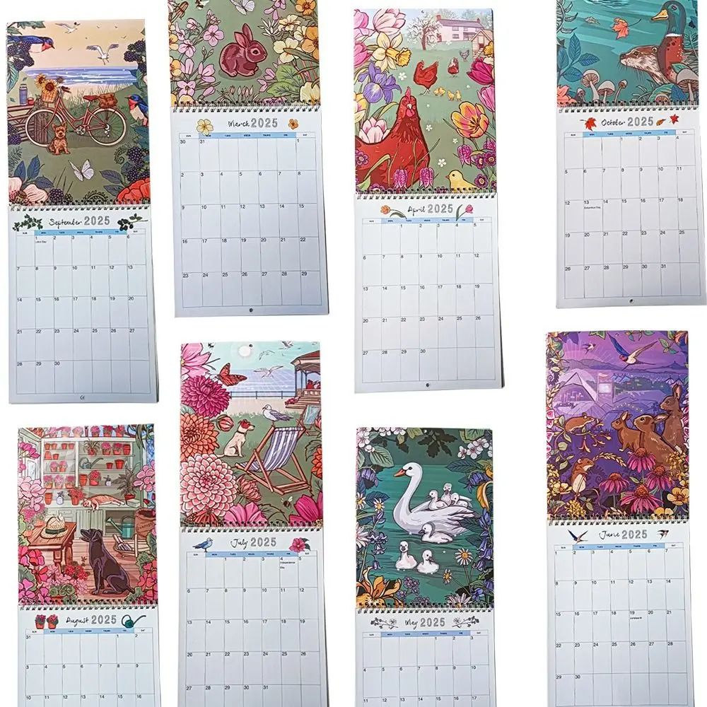 

Прочный ежедневный еженедельный ежемесячный планировщик, календарь на 2025, подвесной бумажный настольный календарь, украшения для дома, настенный календарь, домашний декор