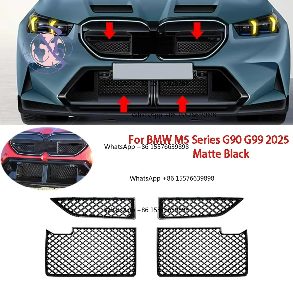Matte Black Front Bumper Grille, Easy Install Auto Exterior Upgrade Accessory
