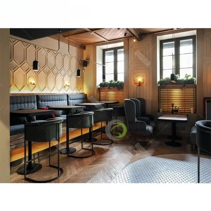 Wooden interior design  wine display cabinet Bar wine storage Wooden display cabinet decoration