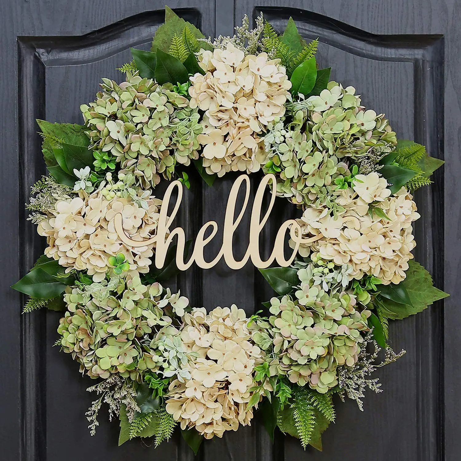 

Holiday Simulation Wreath Door Decoration European and American Hydrangea Rattan Circle Window Decoration Wall Hanging