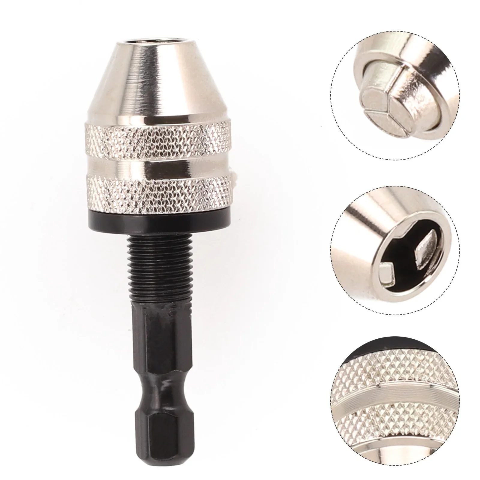 

1/4 Keyless Chuck Conversion Hex Shank Adapter Drill Bit Quick Change Driver Power Tool Accessories Hgih Quality