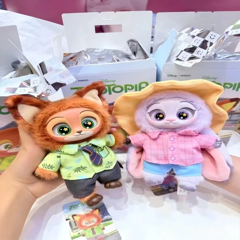 Figurine de dessin animé Zootopia populaire Disney, nouvelle série, boîte aveugle en vinyle, peluche, poupée moelleuse, pendentif, décoration d'ornement de poche