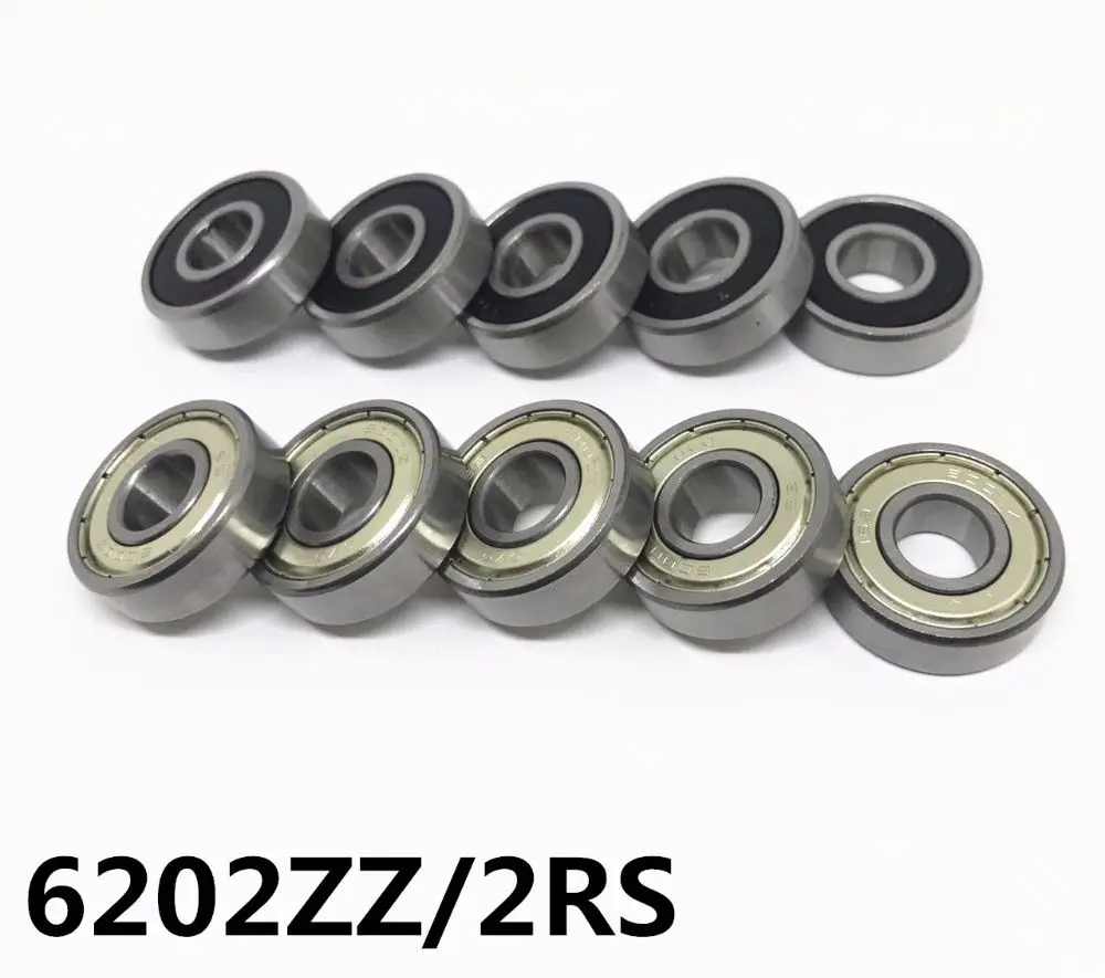 2pcs 6202ZZ 6202-2RS ball bearing 15x35x11 mm deep groove ball bearing High quality 6202Z 6202RS