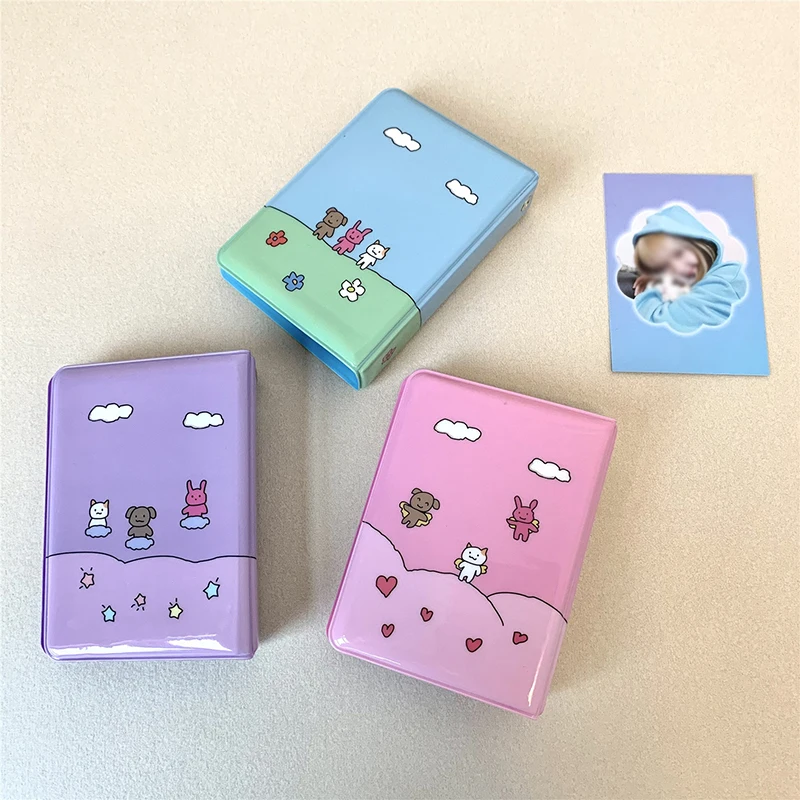 Idol Idol Photocard Holder 3 Inch Korean Print PhotoCard Binder 40 Pocket Round Hollow Mini Binder Star Photo Collect Book Album