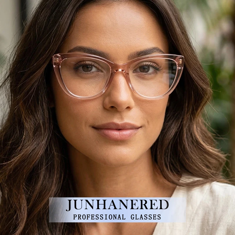 Women Cat Eye Gradient Color Frame Progress Hyperopia Photochromic Prescription Glasses Anti Blue Ray Myopia Astigmatism Eyewear