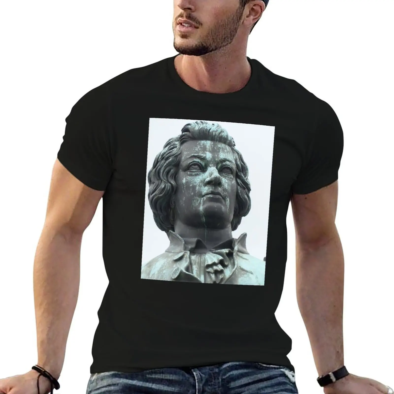 

shirt Mozart summer T-Shirt man shirt luxury in Statue t Salzburg t man