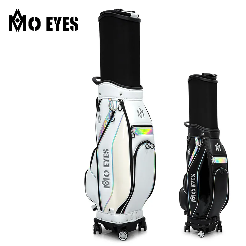 

PGM Magic Eye's New Product Golf Bag, Women's Telescopic Standard Bag, Two Items, Four-wheel Flat Push Air Consignment M22QB02