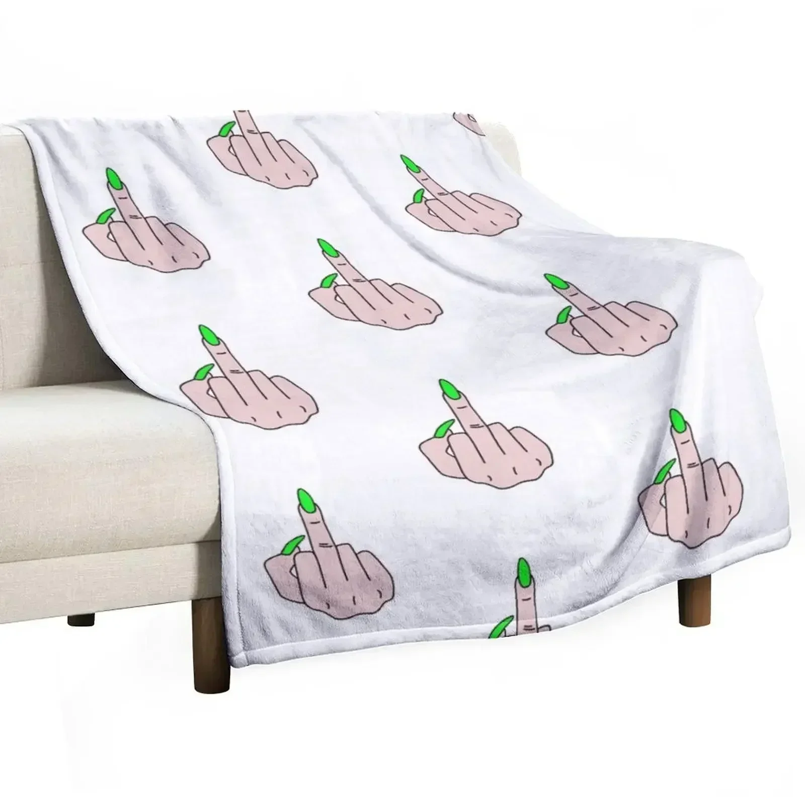 Middle finger Throw Blanket Bed Decorative Sofas Plaid Vintage For Baby Quilt Blankets