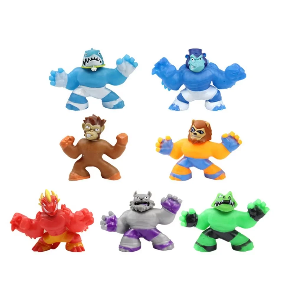 GOO JIT ZU Q Version Super elastic animal animation style Press Toy Soft Rubber Figure Elastic Stretch Doll Vent Pinch Fun Gift