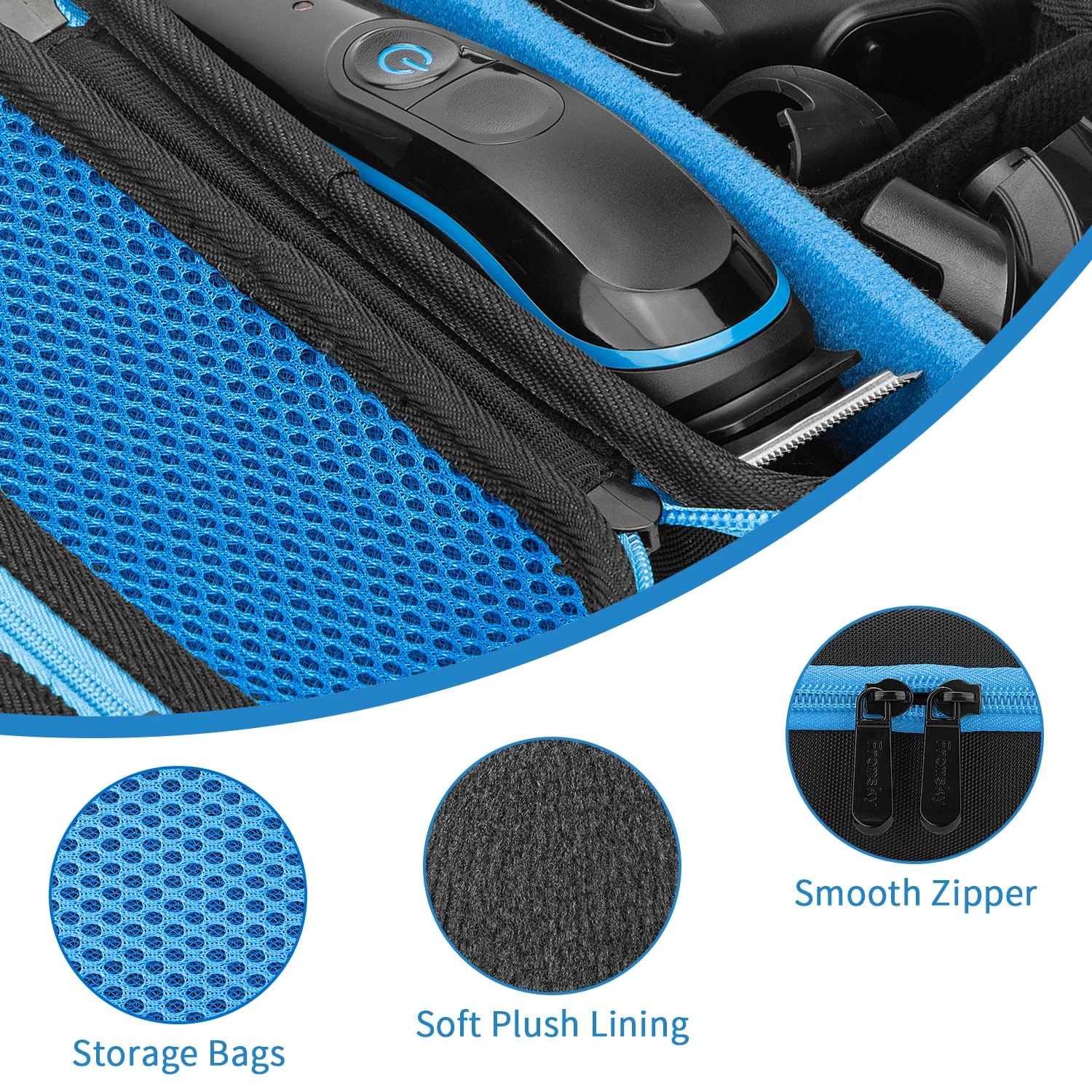 Yinke EVA Hard Case for Braun HC5090 MGK3221 BT5265 Razor Travel Carrying Case Beard Trimmer Protective Cover Storage Bag