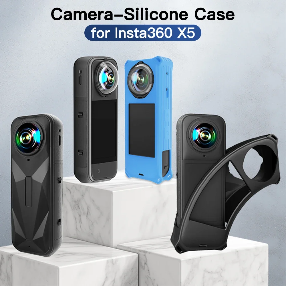 

Silicone Protective Case Cover for Insta360 X5, Dust-Proof Anti-Scratch for Insta 360 X5 Camera Protective Accessories Kit