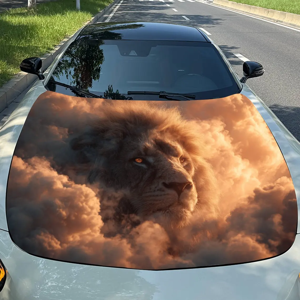 

Cloud Lion In Dusk Stickers For Car Hoods, Stickers For Decorating Car Covers, And Vinyl Wraps Suitable For Cars, SUVs And Truck