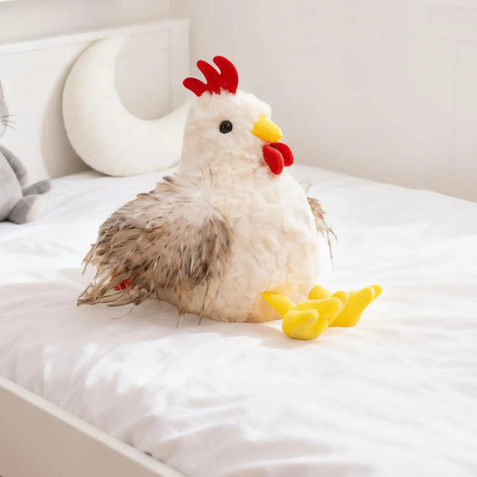 Galo frango pelúcia 11" acompanhar presente de aniversário macio para meninas meninos adultos