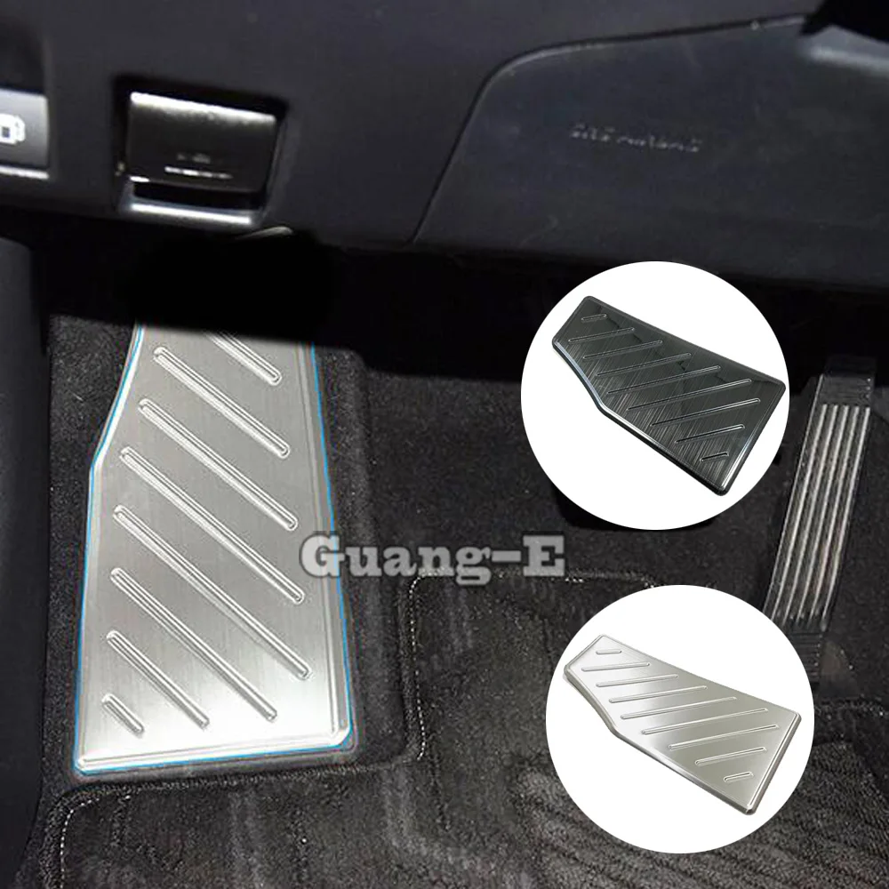 Car Foot Rest Pedals Covers Trim Stickers Stainless Steel Frame Decoration Accessories 1Pcs For Toyota Rav4 2019 2020 2021 2022