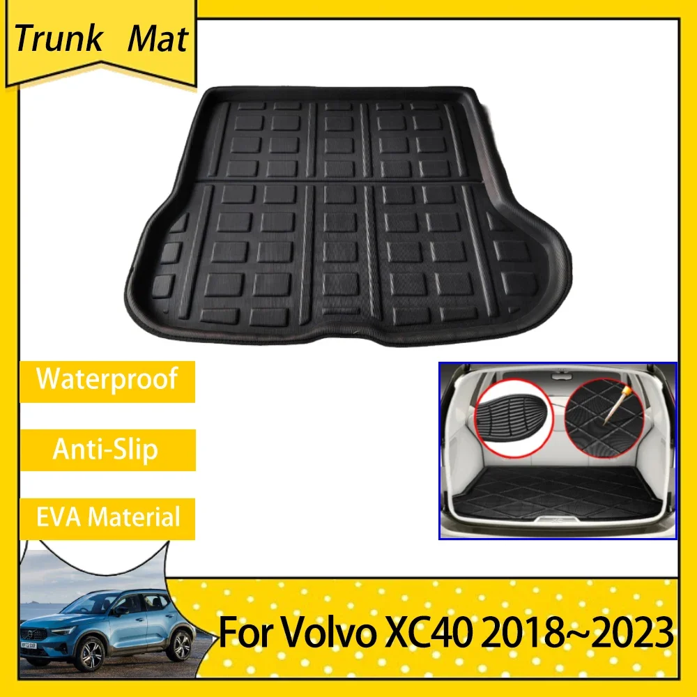 

Car Trunk Mats for Volvo XC40 2018 2019 2020 2021 2022 2023 Accsesories Waterproof Boot Cargo FLoor Liner Tray Protector Carpet