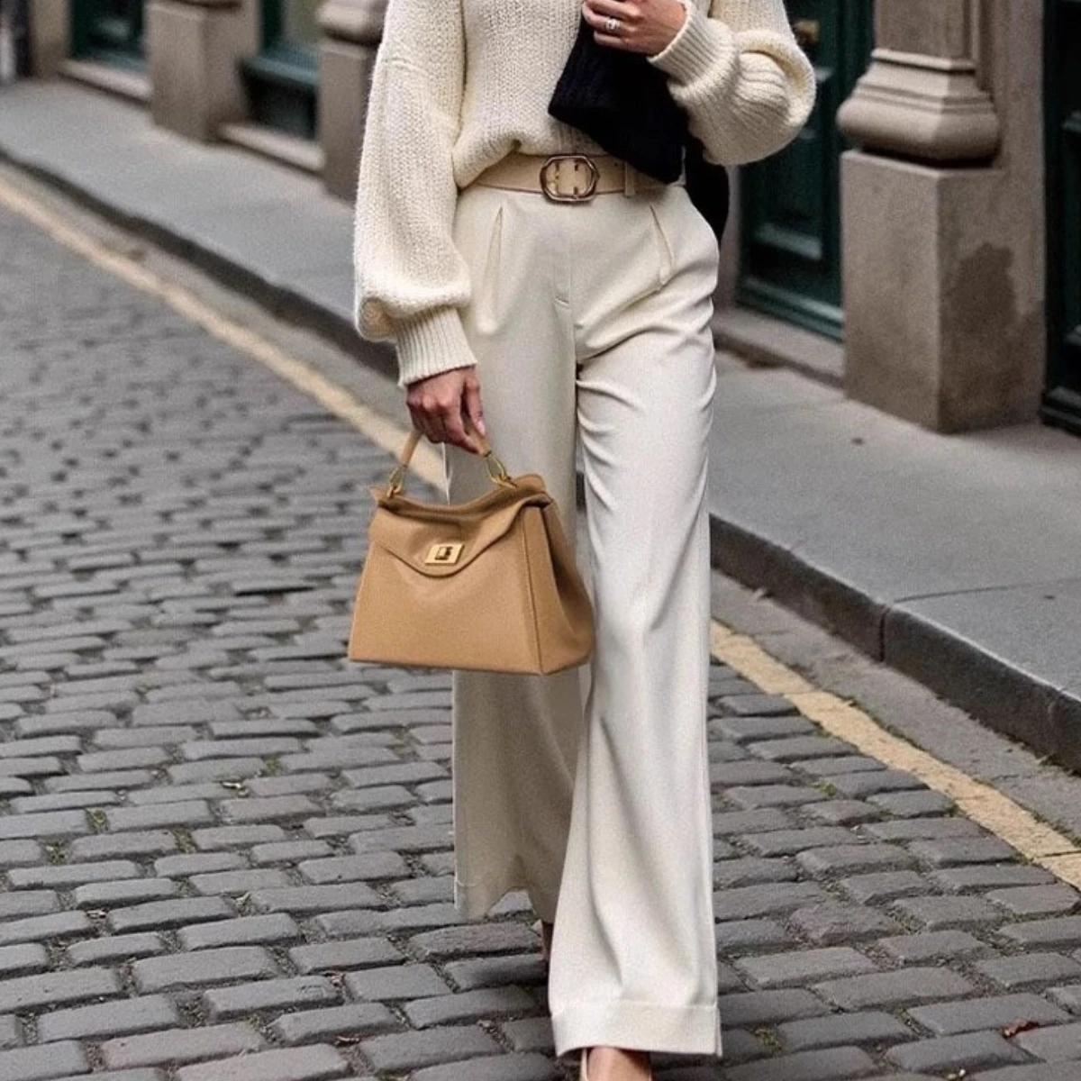 

JIOMAY New Women's Solid Color Retro PU Handbag High Quality Lock Opening Handbag Work Commuter Single Shoulder Small Square Bag