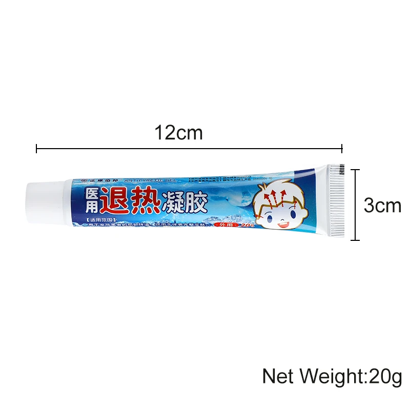 1/3/5Pcs Fever Cooling Gel Baby Head Cold Compress Heatstroke Prevention Cream Lower Body Temperature Headache Fever Pain Stress