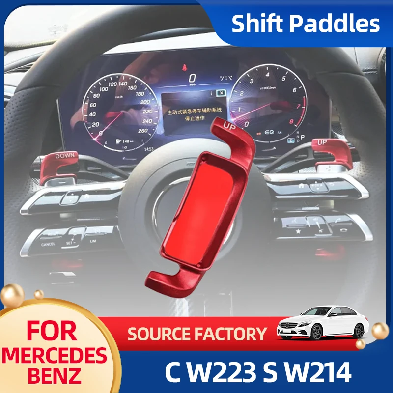 

Interior Stickers For Mercedes-Benz W206 C W223 S W214 E X254 GLC V295 EQE EQS 2022-2025 car steering wheel shift paddles