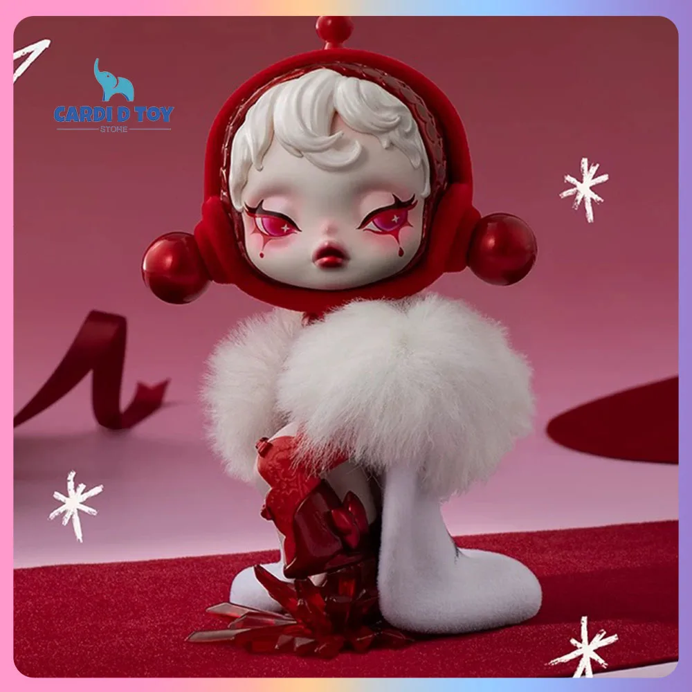 Echte Pop Mart Skullpanda Wish Making Time Series Blind Box Kerstthema Mini Mystery Box Doll Kerstcadeau Kinderen Speelgoed