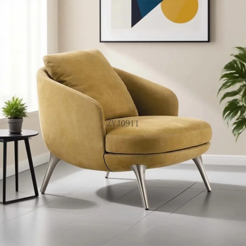 - غرفة معيشة بسيطة جدًا وأريكة شرفة | كرسي صالة قماش فاخر وخفيف الوزن بطباعة نمر #3