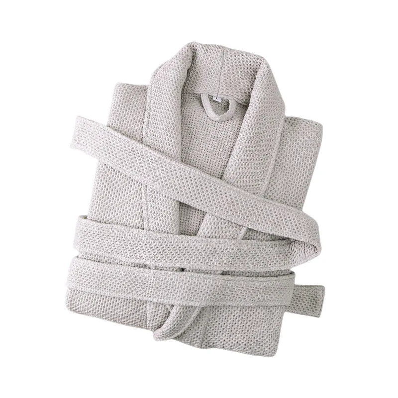 Hotel Bathrobe Cotton Waffle Sleepwear Lounge Bathrobe Home Dressing Gown Men Women\'s Pajamas Absorbent Spa Beauty Robes Yukata