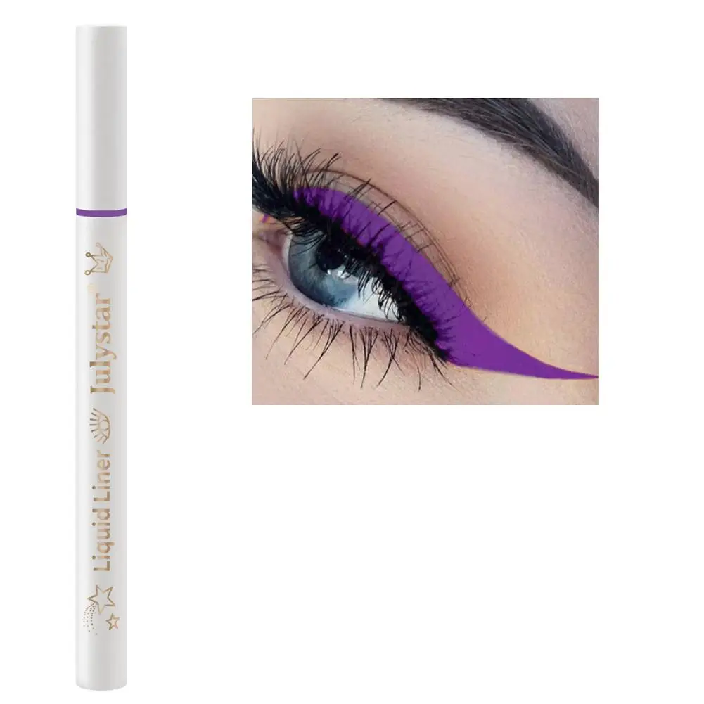 Witte Eyeliner Waterdichte Soft-Tip Eyeliner Pen Kleur Blijvende Fijne Eyeliner Eyeliner Vloeistof Zeer Pen Vloeistof Q4b0