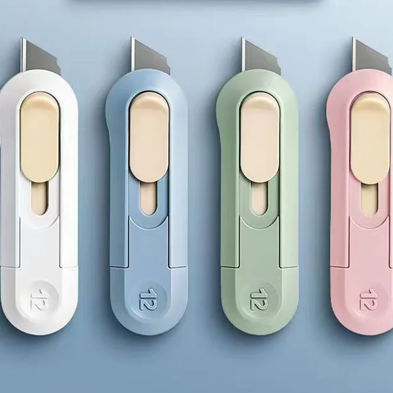 Daily Boxes Envelopes Packages Paper Tapes Cutter Retractable Box Opener Package Opener Easy Slide Retractable Utility Knife