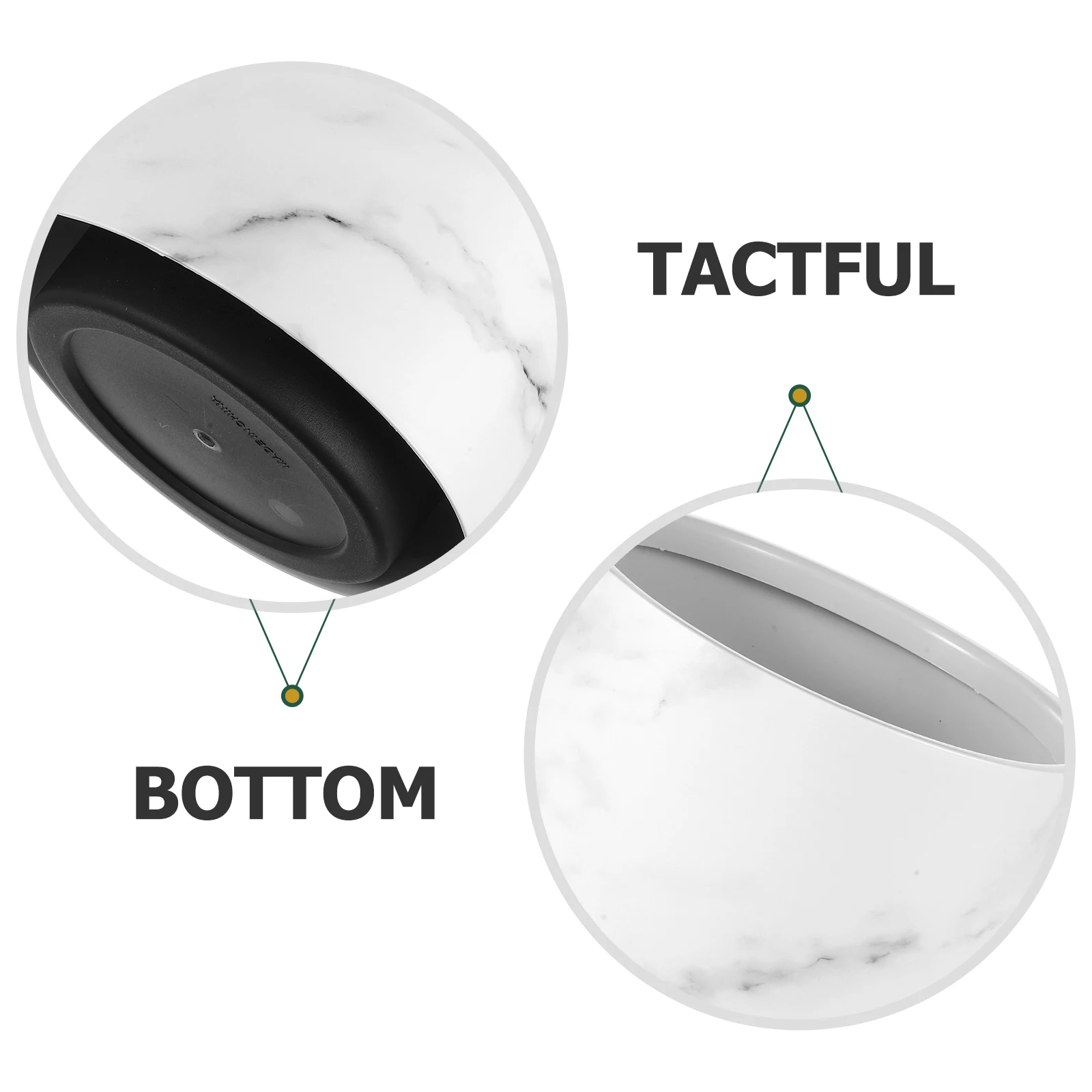 

Convenient Marbling Trash Bin Plastic Waste Paper Basket Decorative Garbage Container For Home Office