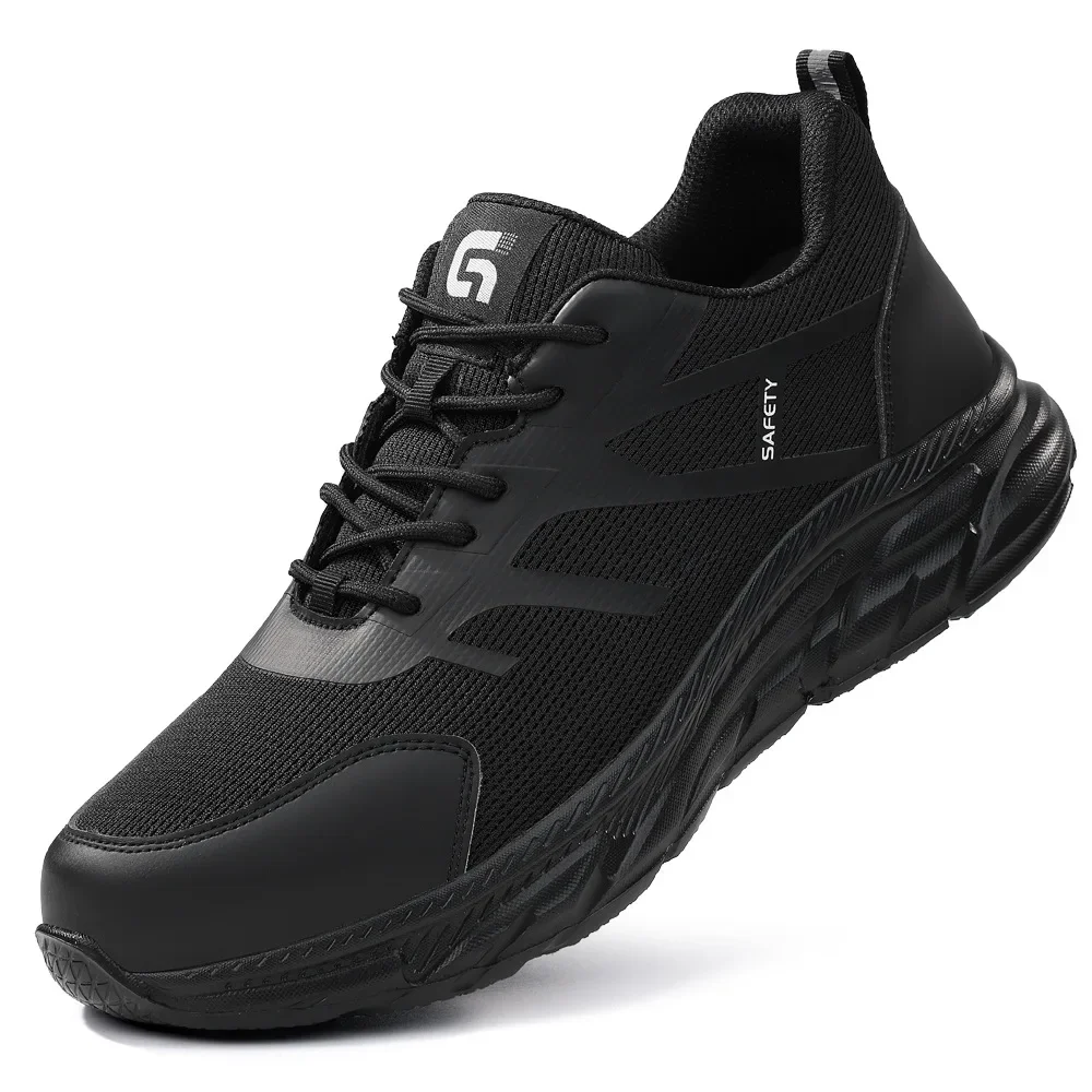 

Work Sneakers Men Anti-smash Anti Puncture Safety Shoe Men Boots Rotating Button Indestructible Breathable The Four Seasons Shoe