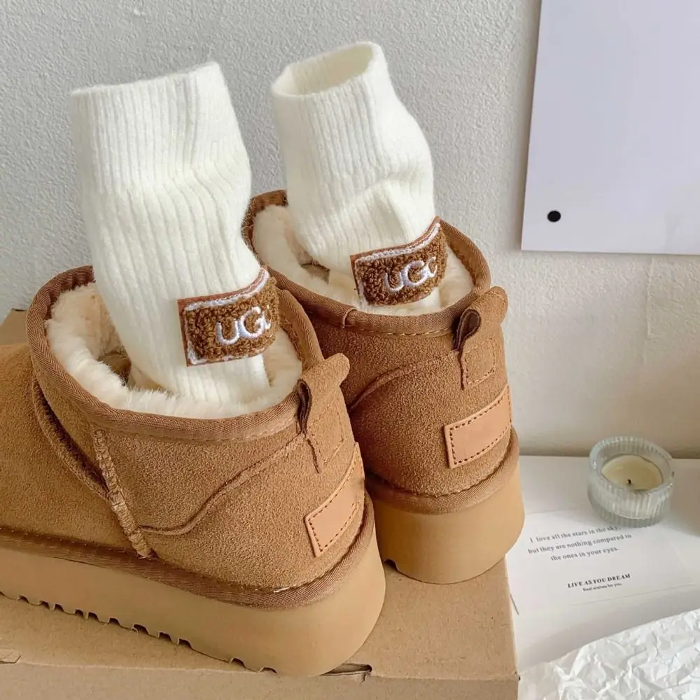 جديد الأوسط أنبوب منتصف جوارب أنبوبية الدفء محبوك حذاء الثلوج الجوارب كعب فروي التسمية بلون النساء الجوارب الشتاء