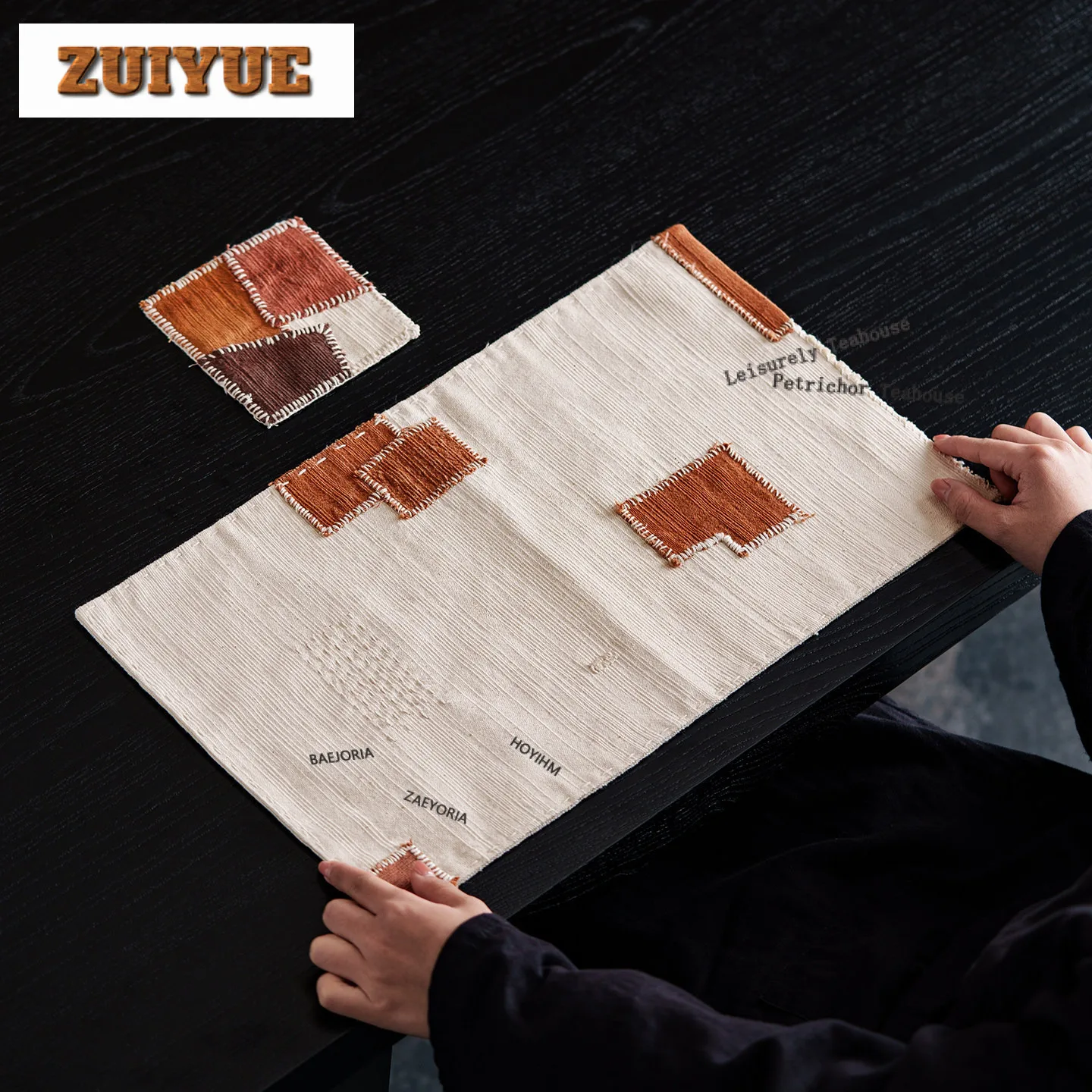 Hand-sewn Old Cloth Patch Tea Table Mats Zen Drink Coaster Household Dinner Table Cloth Mat Tea Items Equipment Ornaments