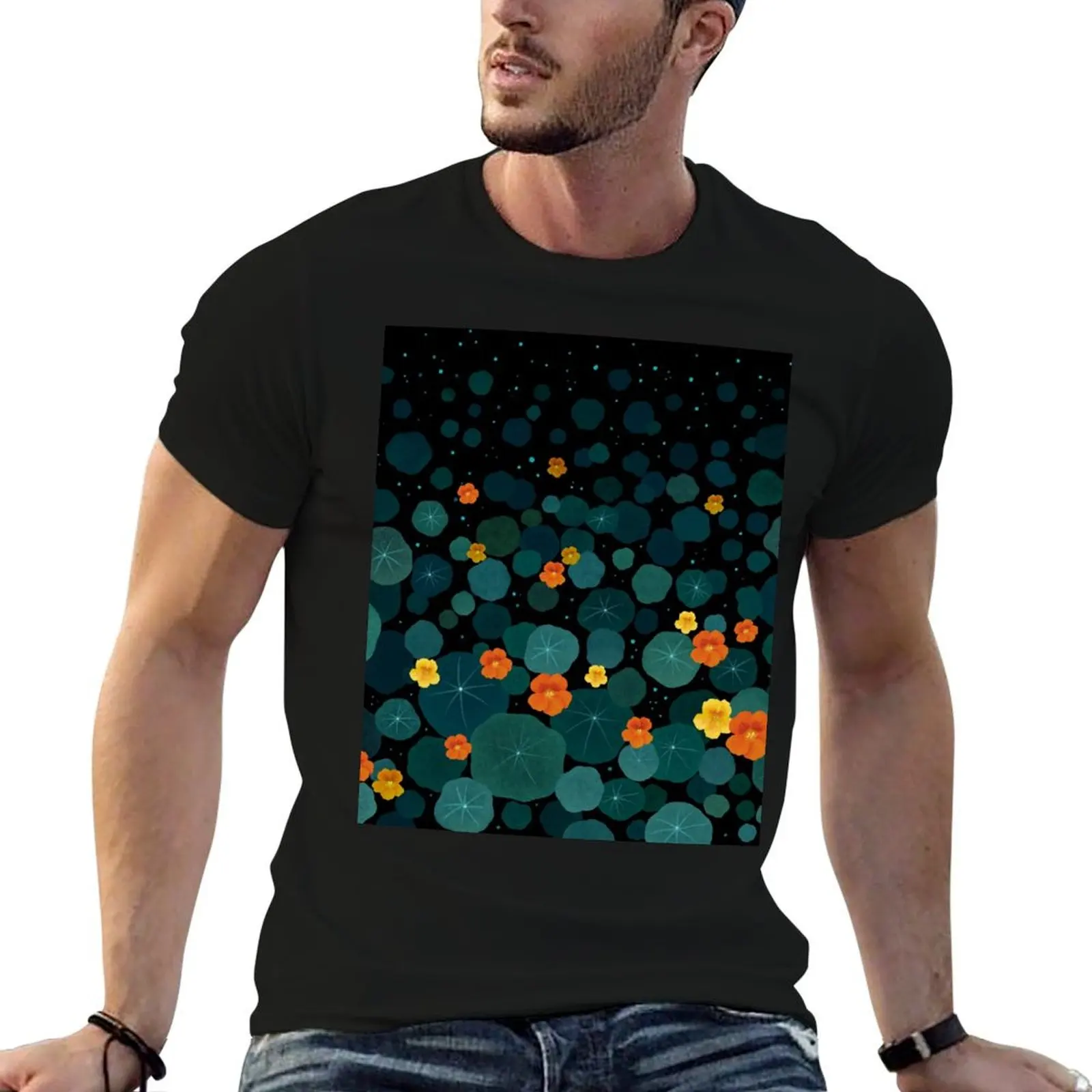 

Nasturtium Garden T-Shirt anime t shirts for man man t shirts for men casual T-Shirt