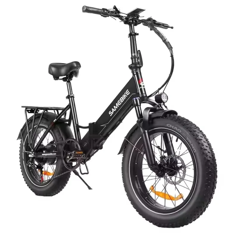 

Электрический складной велосипед из США, 750 Вт, высокая мощность, настраиваемый цвет, 20-дюймовые широкие шины, с задним сиденьем, для взрослых