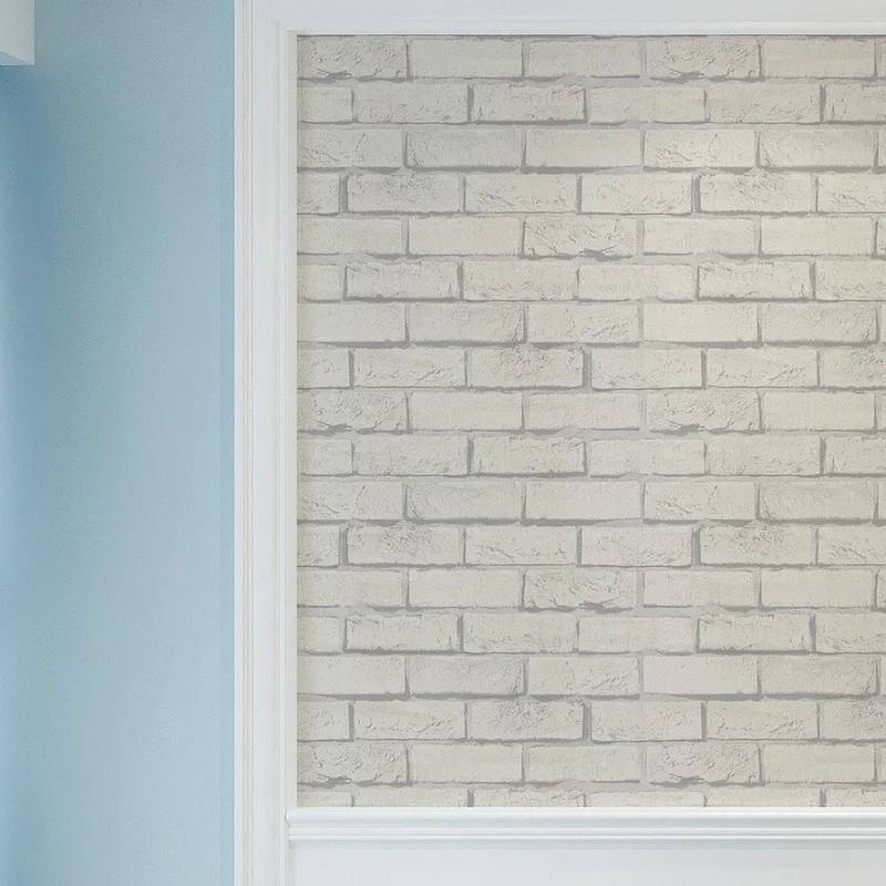 Papel tapiz con diseño de ladrillo de estilo americano para sala de estar, sofá, telón de fondo, comedor, cafetería, Bar, Mural de pared nostálgico Vintage