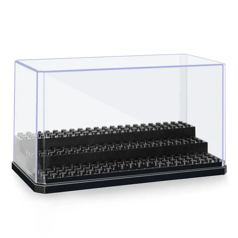 Acrylic Minifigures Display Case, Stackable and Dustproof Building Block Display Box for Lego Action Figure Toys Storage