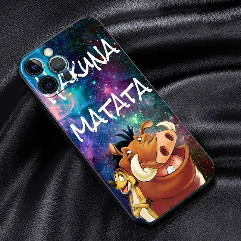 Case For Apple iPhone 14 11 13 Pro Max 7 8 Plus 12 Mini XR X SE XS 6 6S 15 7+ 8+ TPU Back Phone Cover The Lion Hakuna Matata