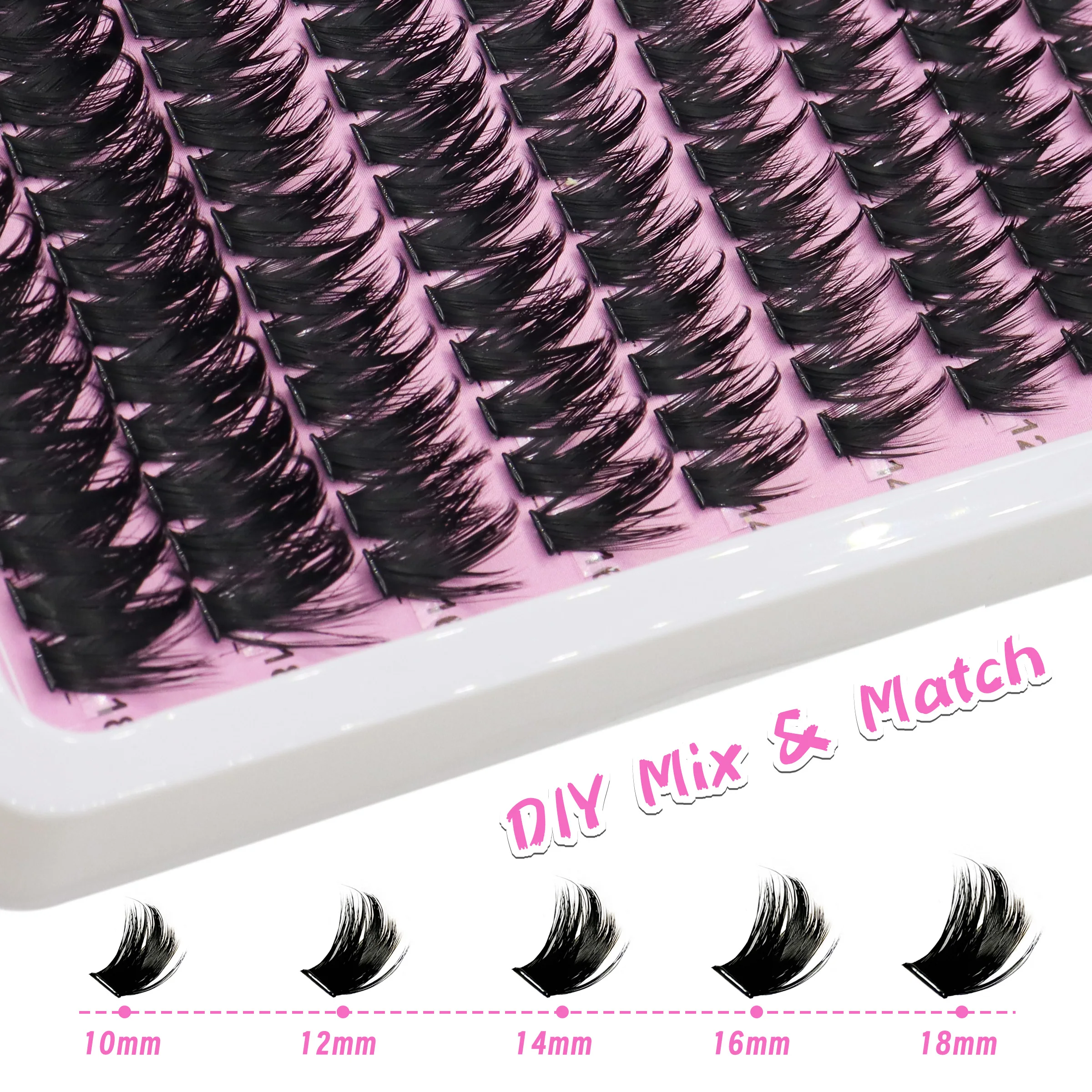 HBZGTLAD 10 Rows of Glue Free False Eyelashes Natural Eyelash Extension Makeup Self-Adhesive Eyelashes Without Glue